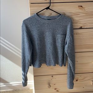 Grey cropped sweater